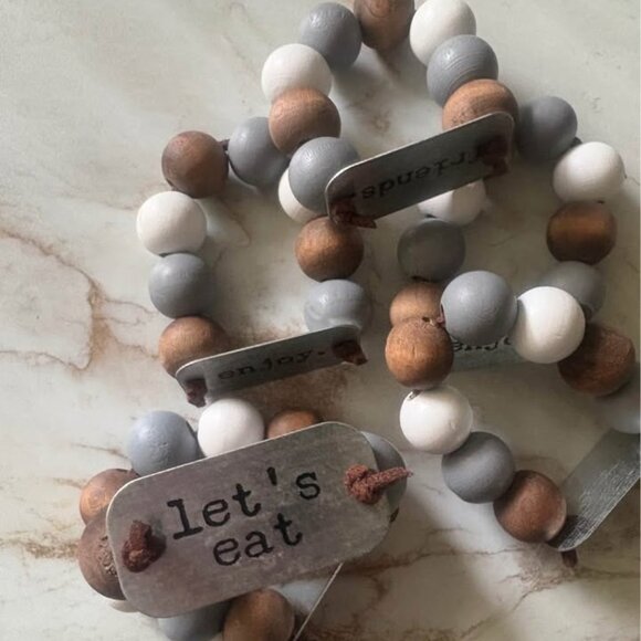 Williams Sonoma Beaded Napkin Holders - Picture 2 of 4